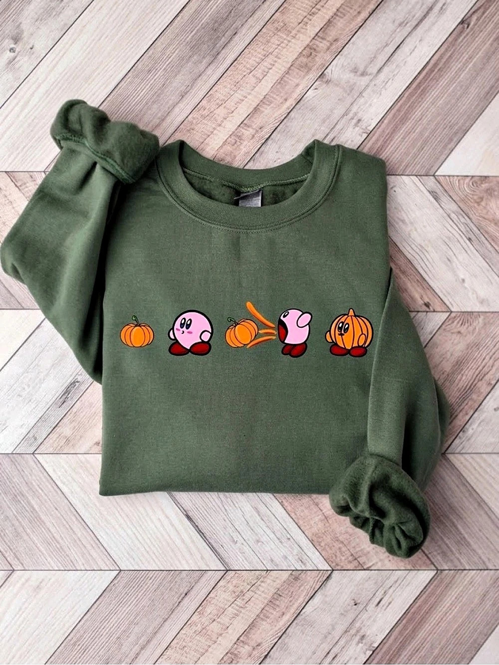Gildan Green Pumpkins Crewneck Sweatshirt